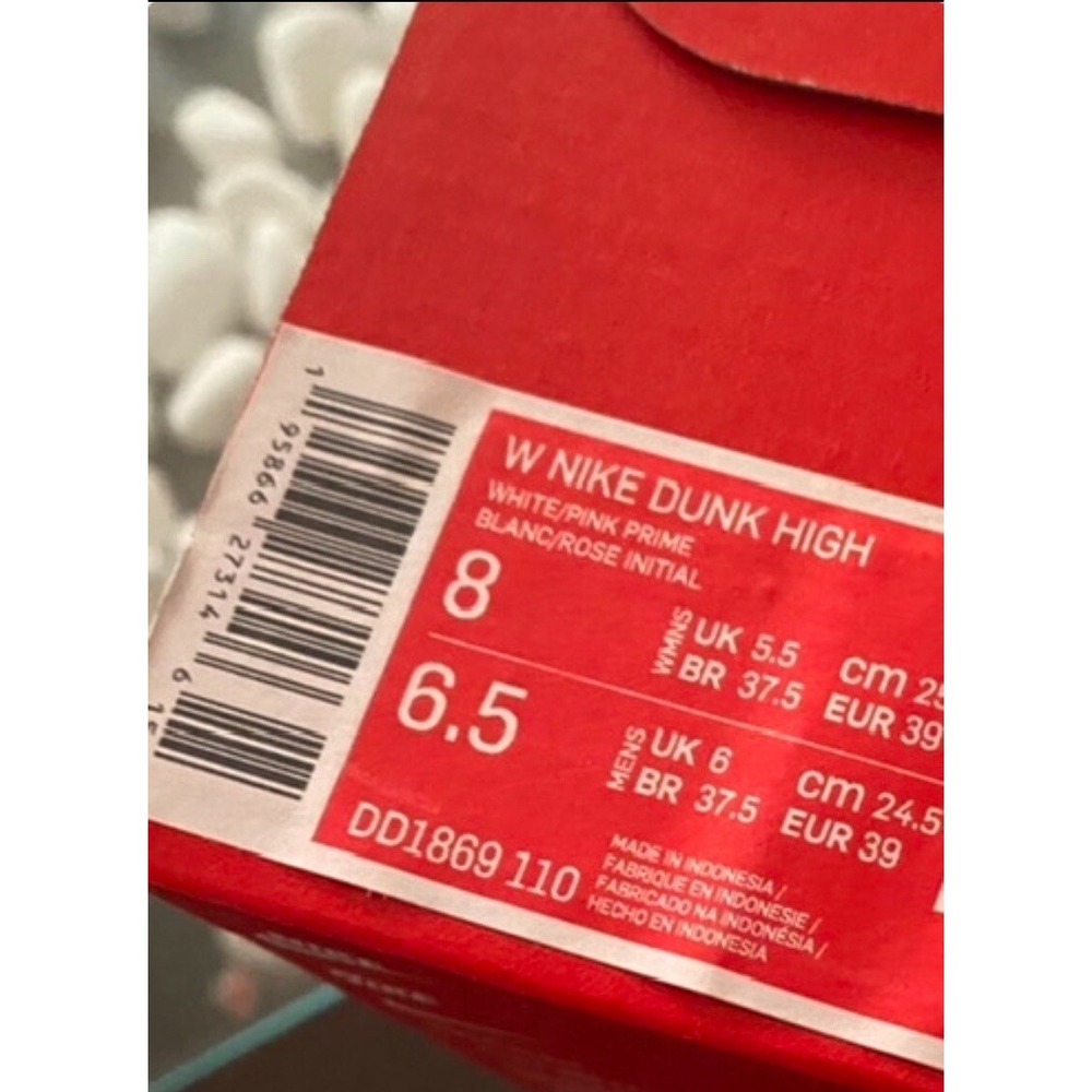 Size 8- Nike Dunk High Pink Prime W BRAND NEW - Picture 6 of 6